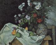 Paul Cezanne Still Life with Flowers and Fruit oil painting reproduction